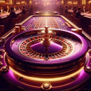 Galactic Gems dealer spinning live roulette wheel in HD broadcast